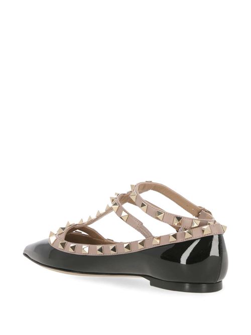 Rockstud leather flat ballerina shoes Valentino Garavani | 4W2S0376VNWN91